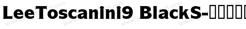 LeeToscanini9 BlackS字体转换